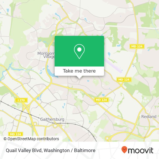 Mapa de Quail Valley Blvd, Gaithersburg, MD 20879