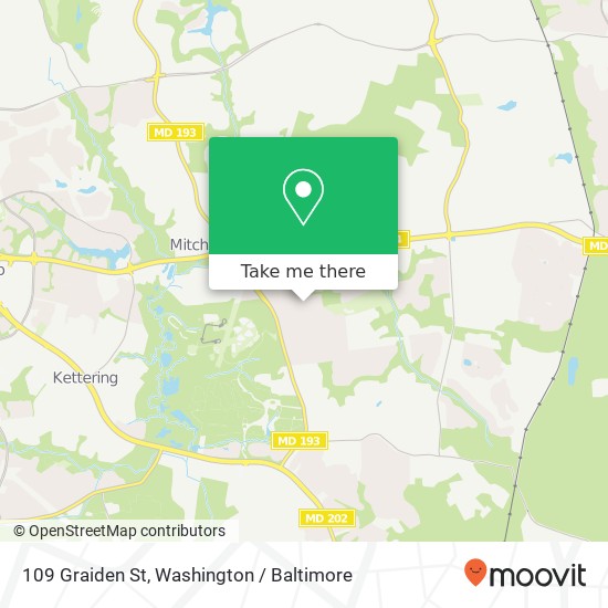 Mapa de 109 Graiden St, Upper Marlboro, MD 20774