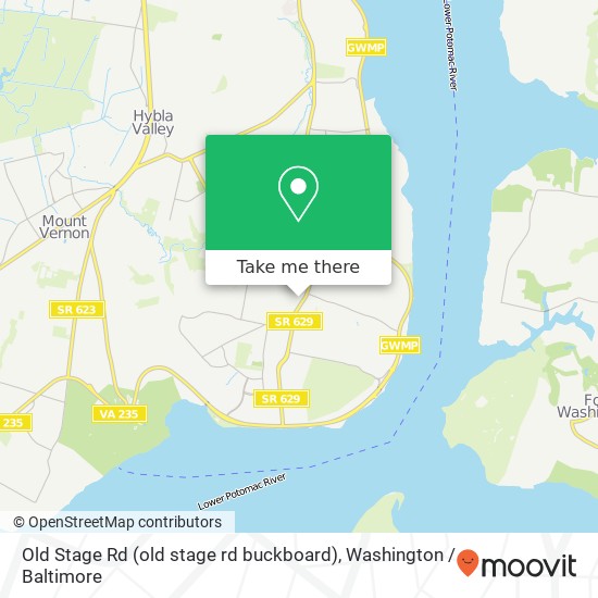 Mapa de Old Stage Rd (old stage rd buckboard), Alexandria, VA 22308