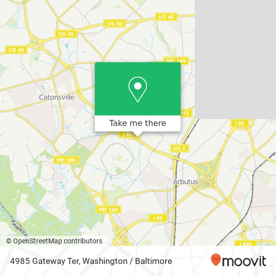 Mapa de 4985 Gateway Ter, Halethorpe, MD 21227