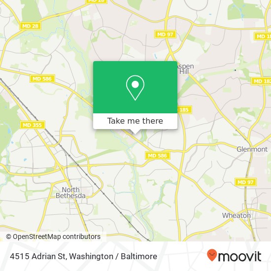 Mapa de 4515 Adrian St, Rockville, MD 20853