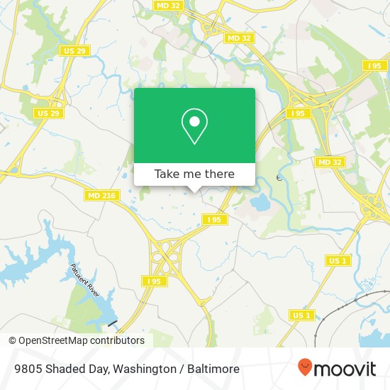 9805 Shaded Day, Laurel, MD 20723 map