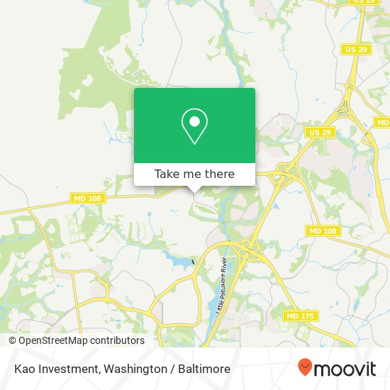 Mapa de Kao Investment, 4921 Ten Mills Rd