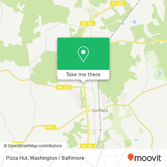 Mapa de Pizza Hut, 6223 Crain Hwy