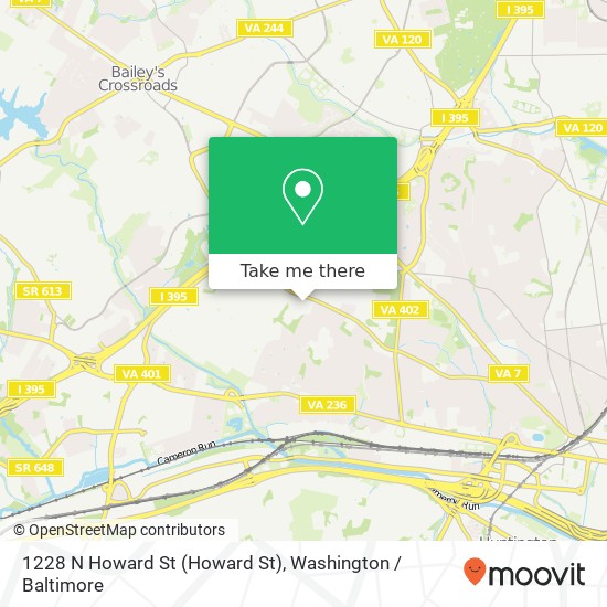 Mapa de 1228 N Howard St (Howard St), Alexandria, VA 22304
