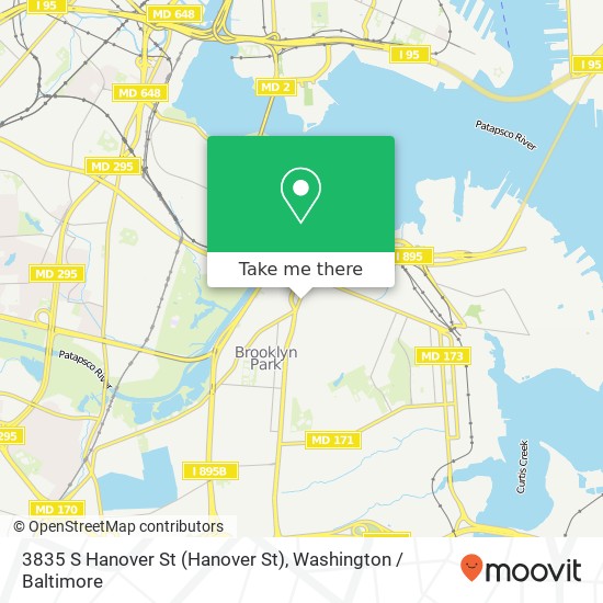 3835 S Hanover St (Hanover St), Brooklyn, MD 21225 map