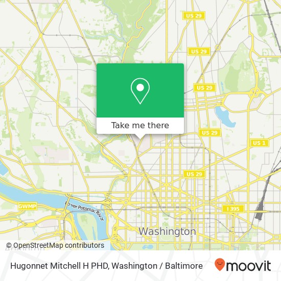 Mapa de Hugonnet Mitchell H PHD, 1901 Columbia Rd NW