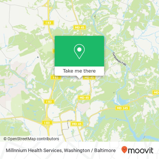 Mapa de Millnnium Health Services, 47 Loveton Cir