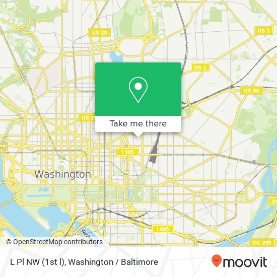 Mapa de L Pl NW (1st l), Washington, DC 20001