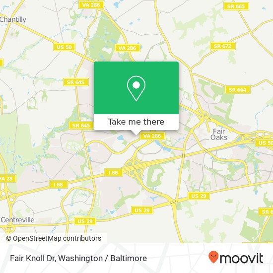 Fair Knoll Dr, Fairfax, VA 22033 map