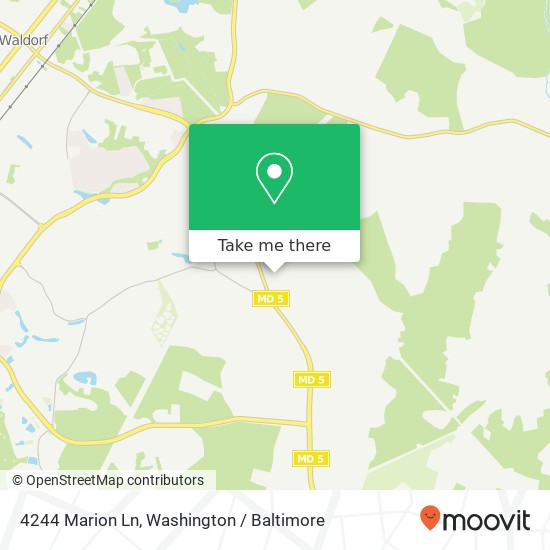 Mapa de 4244 Marion Ln, Waldorf, MD 20601