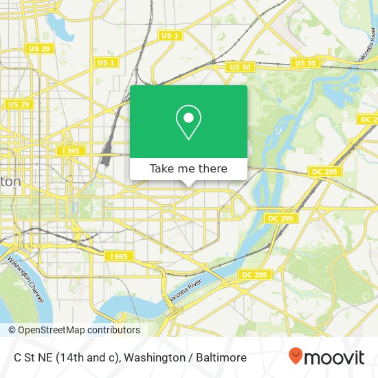 C St NE (14th and c), Washington, DC 20002 map