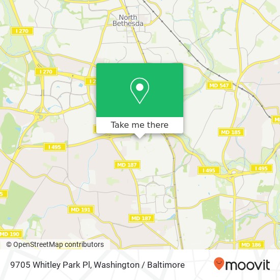 9705 Whitley Park Pl, Bethesda, MD 20814 map