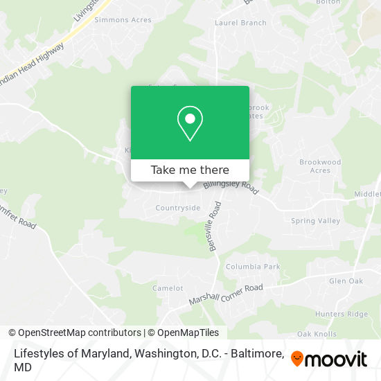 Mapa de Lifestyles of Maryland