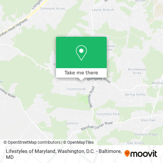 Lifestyles of Maryland map