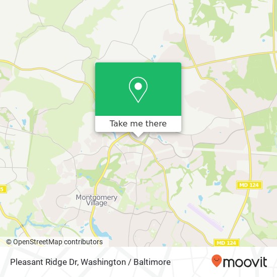 Mapa de Pleasant Ridge Dr, Montgomery Village, MD 20886