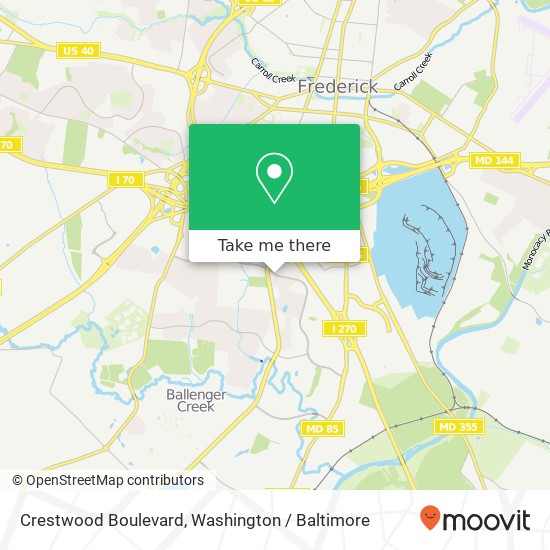 Mapa de Crestwood Boulevard