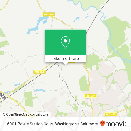 Mapa de 16001 Bowie Station Court, 16001 Bowie Station Ct, Bowie, MD 20715, USA