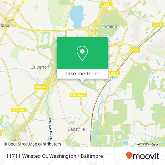 Mapa de 11711 Winsted Ct, Beltsville, MD 20705