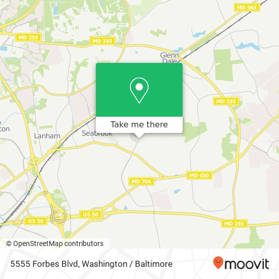 Mapa de 5555 Forbes Blvd, Lanham, MD 20706