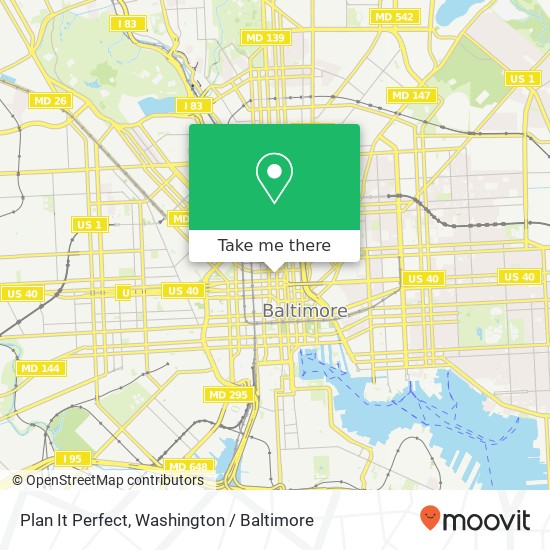 Mapa de Plan It Perfect, 516 N Charles St