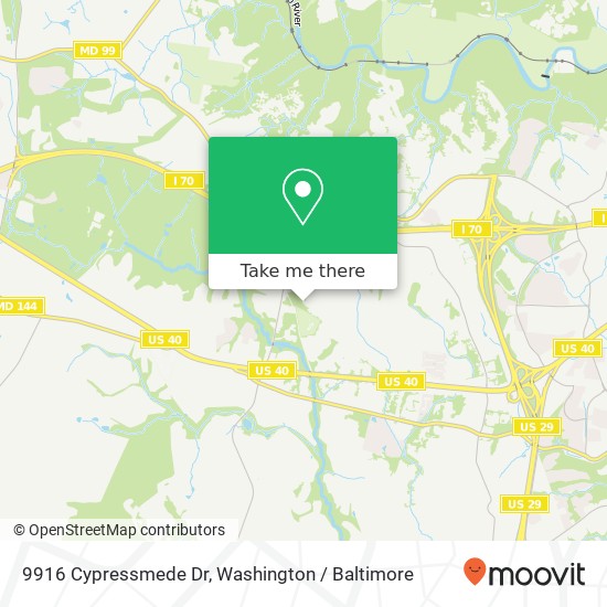 9916 Cypressmede Dr, Ellicott City, MD 21042 map