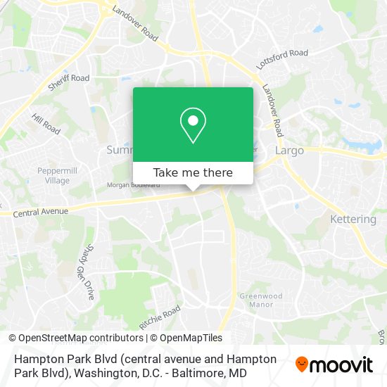 Mapa de Hampton Park Blvd (central avenue and Hampton Park Blvd)