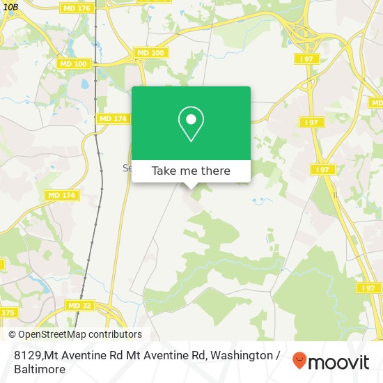 Mapa de 8129,Mt Aventine Rd Mt Aventine Rd, Severn, MD 21144