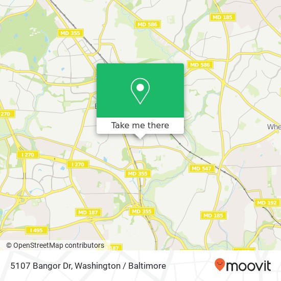 5107 Bangor Dr, Kensington, MD 20895 map