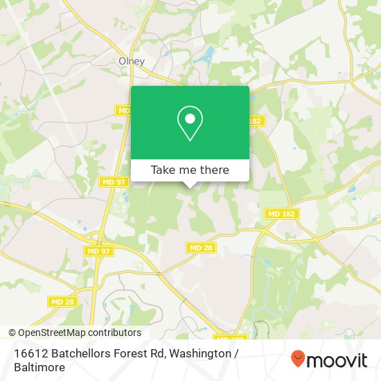 16612 Batchellors Forest Rd, Olney, MD 20832 map