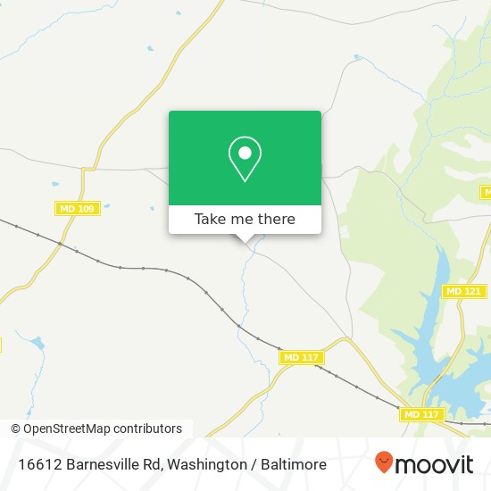 Mapa de 16612 Barnesville Rd, Boyds, MD 20841