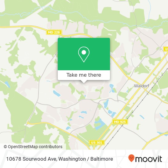 Mapa de 10678 Sourwood Ave, Waldorf, MD 20603