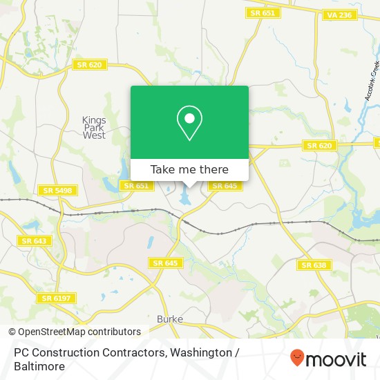 PC Construction Contractors map