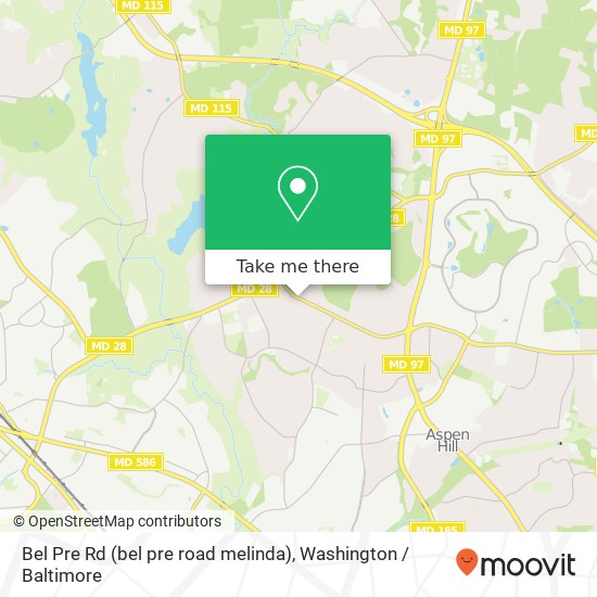 Mapa de Bel Pre Rd (bel pre road melinda), Rockville, MD 20853