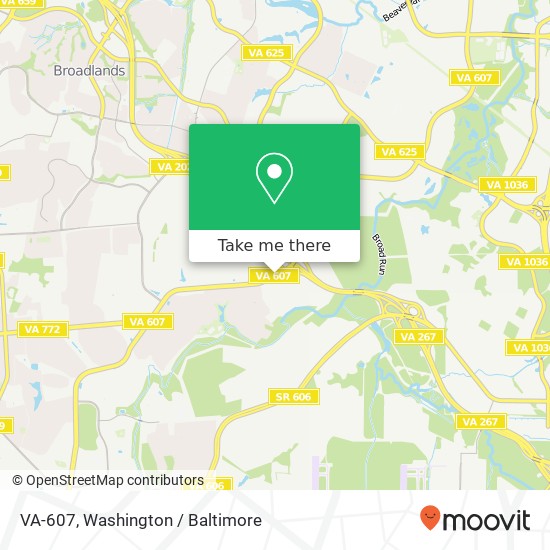 Mapa de VA-607, Ashburn, VA 20148