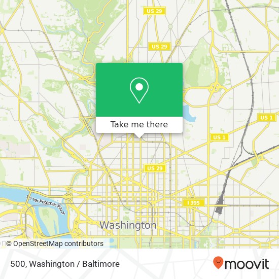 Mapa de 500, 2000 14th St NW #500, Washington, DC 20009, USA