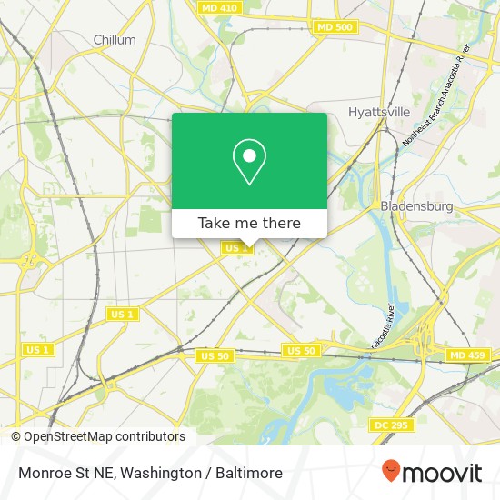 Monroe St NE, Washington, DC 20018 map