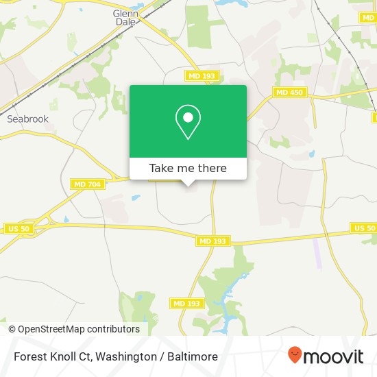 Forest Knoll Ct, Bowie, MD 20720 map