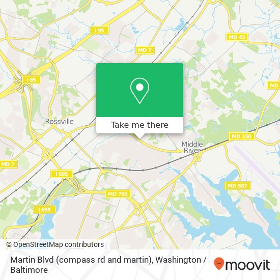 Martin Blvd (compass rd and martin), Middle River, MD 21220 map