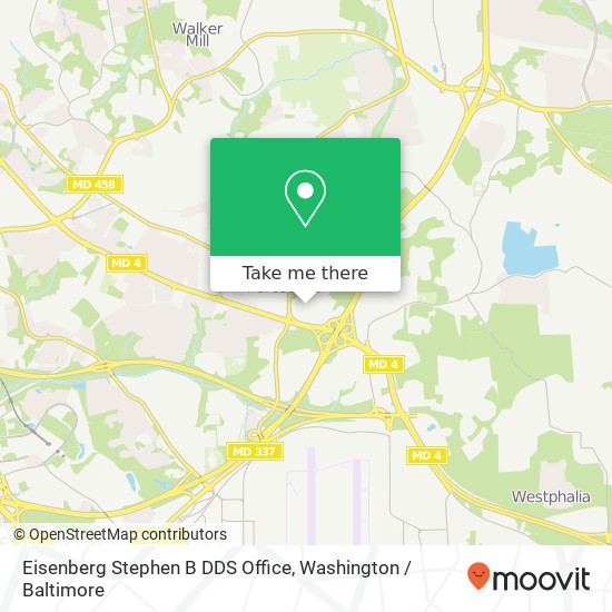 Eisenberg Stephen B DDS Office, 7770 Marlboro Pike map