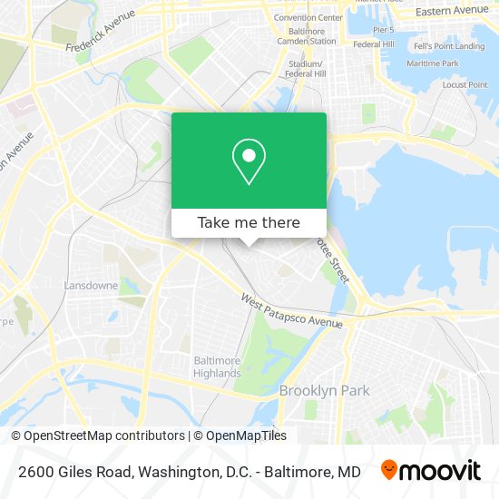2600 Giles Road map