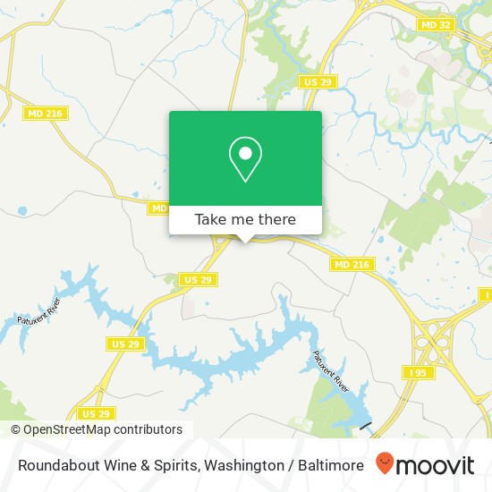 Roundabout Wine & Spirits map