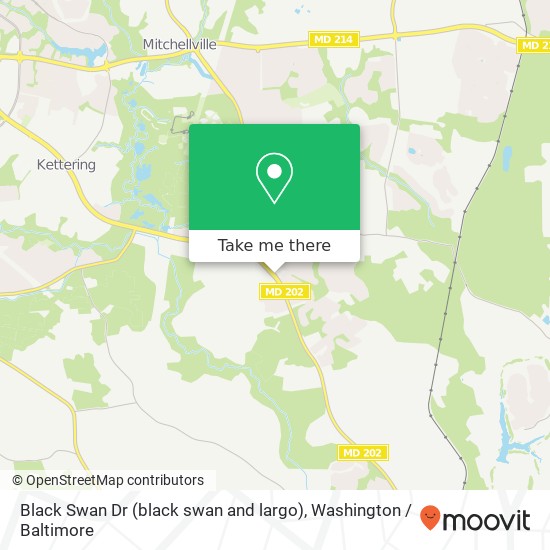 Mapa de Black Swan Dr (black swan and largo), Upper Marlboro, MD 20774