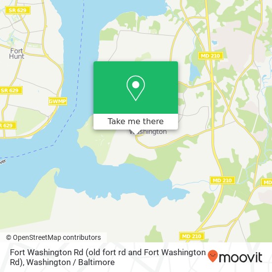 Fort Washington Rd (old fort rd and Fort Washington Rd), Fort Washington, MD 20744 map