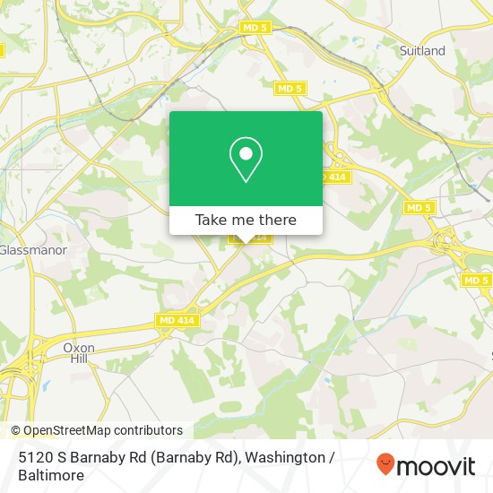 Mapa de 5120 S Barnaby Rd (Barnaby Rd), Temple Hills, MD 20748