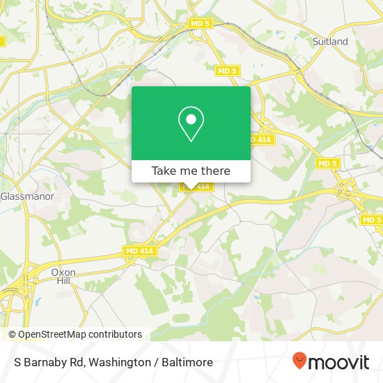 Mapa de S Barnaby Rd, Temple Hills, MD 20748