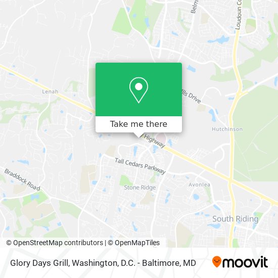 Glory Days Grill map