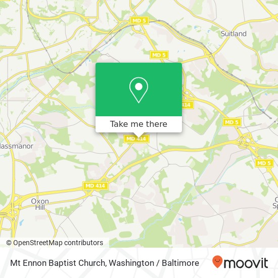 Mt Ennon Baptist Church, 5000 Saint Barnabas Rd map