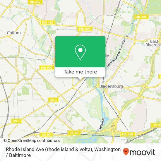 Mapa de Rhode Island Ave (rhode island & volta), Brentwood, MD 20722