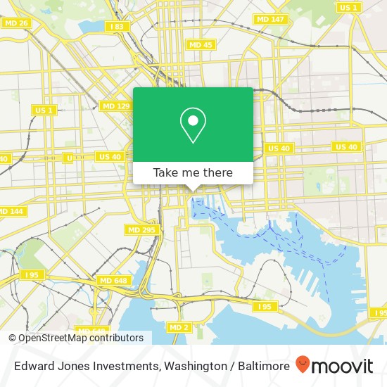 Mapa de Edward Jones Investments, 202 E Pratt St